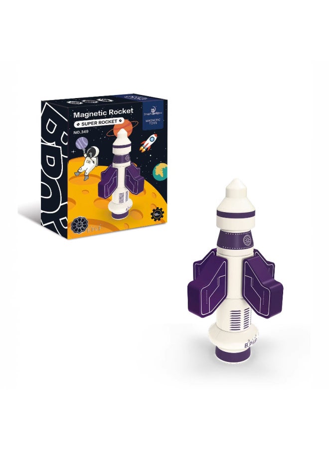 Smart Architect Children's Educational Magnetic Building Blocks Toy Outer Space Robot Creative Variety Building Blocks-Specifications:350  - Image 5