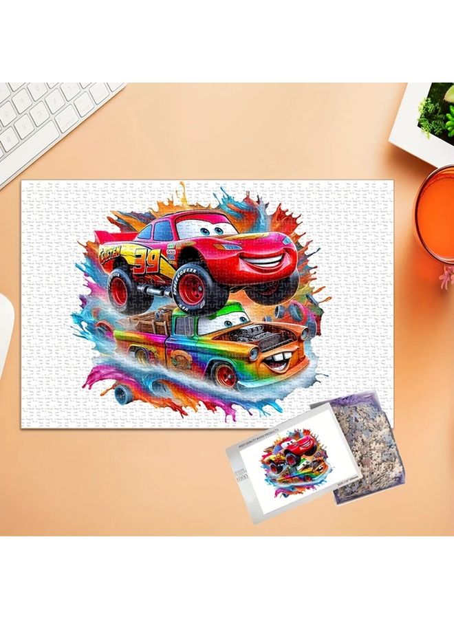 1000pcs Lightning McQueen 3D Wooden Jigsaw Puzzle Family Game Birthday Gift - Image 2