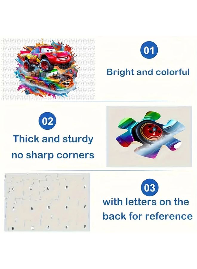 1000pcs Lightning McQueen 3D Wooden Jigsaw Puzzle Family Game Birthday Gift - Image 5