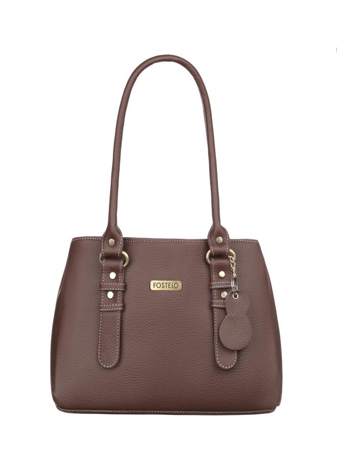 Fostelo Women's Riverside Satchel Tote Handbag for Women | Ladies Purse | Stylish Shoulder Bag | Gift For Women | Brown - Image 2
