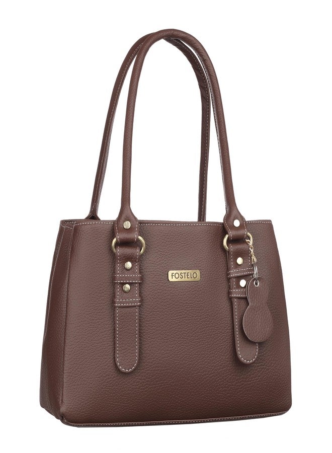 Fostelo Women's Riverside Satchel Tote Handbag for Women | Ladies Purse | Stylish Shoulder Bag | Gift For Women | Brown - Image 1