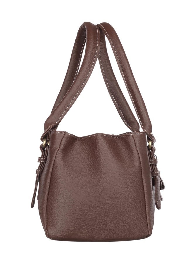 Fostelo Women's Riverside Satchel Tote Handbag for Women | Ladies Purse | Stylish Shoulder Bag | Gift For Women | Brown - Image 3