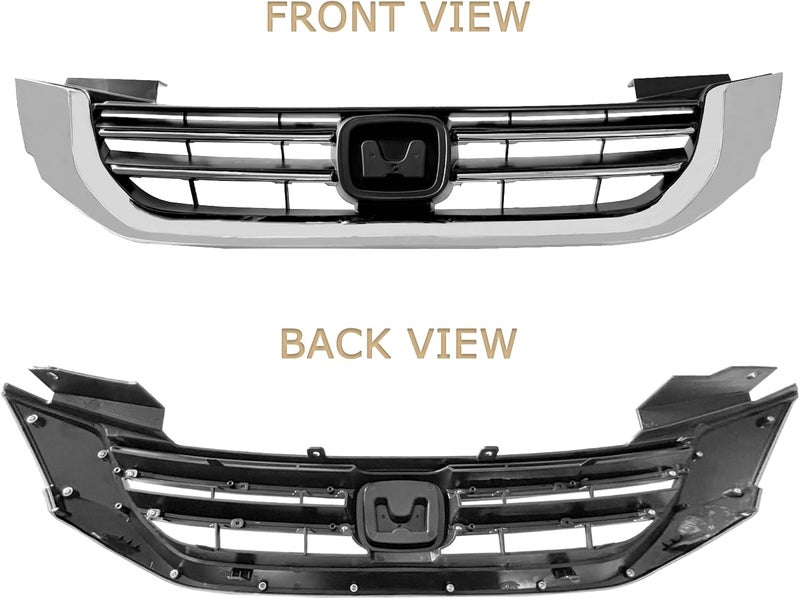 DIBON AUTO Front Chrome Bumper Grill for Honda Accord Sedan 2013-2015 - Image 4