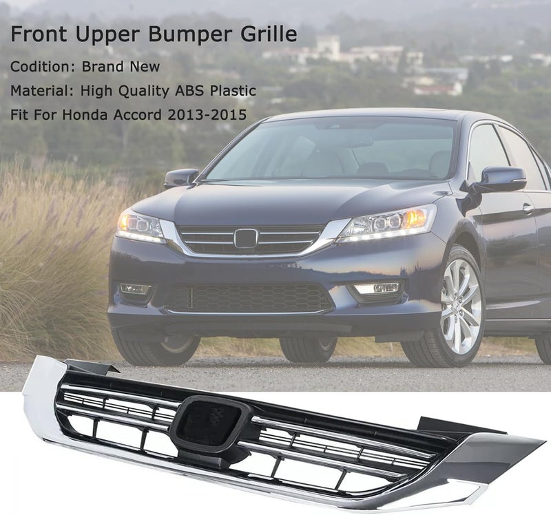 DIBON AUTO Front Chrome Bumper Grill for Honda Accord Sedan 2013-2015 - Image 5