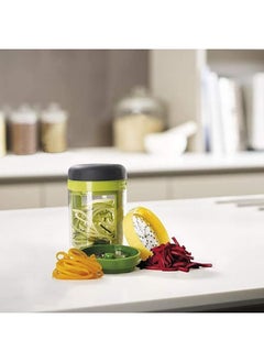 yongsheng Hand Held Vegetable Slicer Spiralizer, Spaghetti Noodle Food Maker Spiraliser- Multi functional vegetable cutter three in one Green  - Image 5