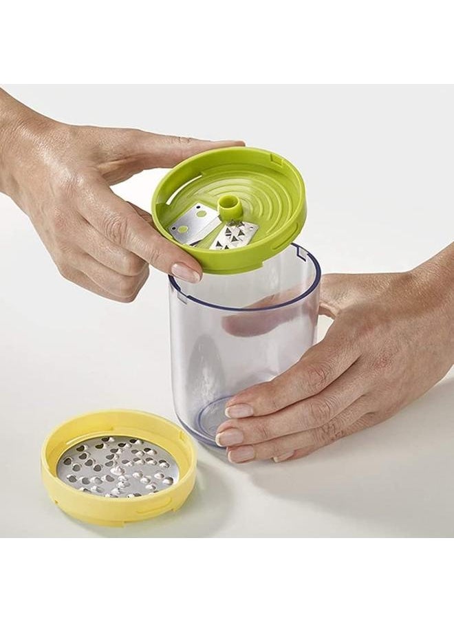 yongsheng Hand Held Vegetable Slicer Spiralizer, Spaghetti Noodle Food Maker Spiraliser- Multi functional vegetable cutter three in one Green  - Image 4