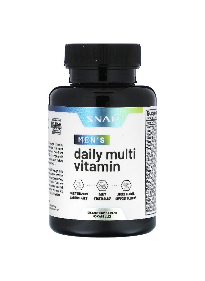 SNAP SUPPLEMENTS - Snap Supplements, Men's Daily Multi Vitamin, 60 Capsules - Image 1