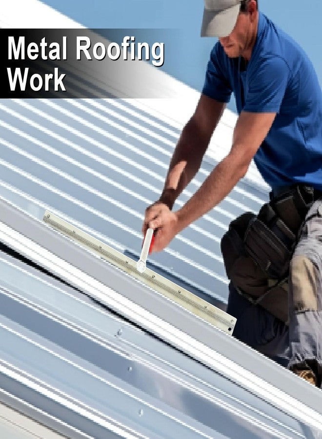 Yaocom 15.25 Inch Sheet Metal Folding Hemming Tool Steel Metal Bender Hand Tool Bending Forming for HVAC Duct Roofing Panels, Folds up to 24 Ga Steel 1 Depths - Image 4