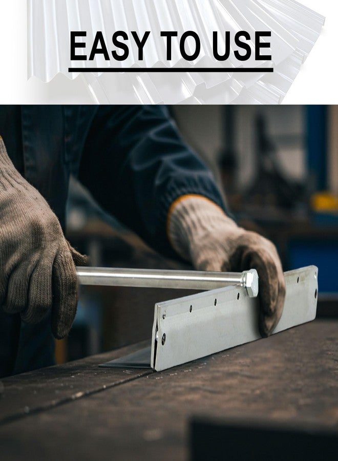 Yaocom 15.25 Inch Sheet Metal Folding Hemming Tool Steel Metal Bender Hand Tool Bending Forming for HVAC Duct Roofing Panels, Folds up to 24 Ga Steel 1 Depths - Image 5