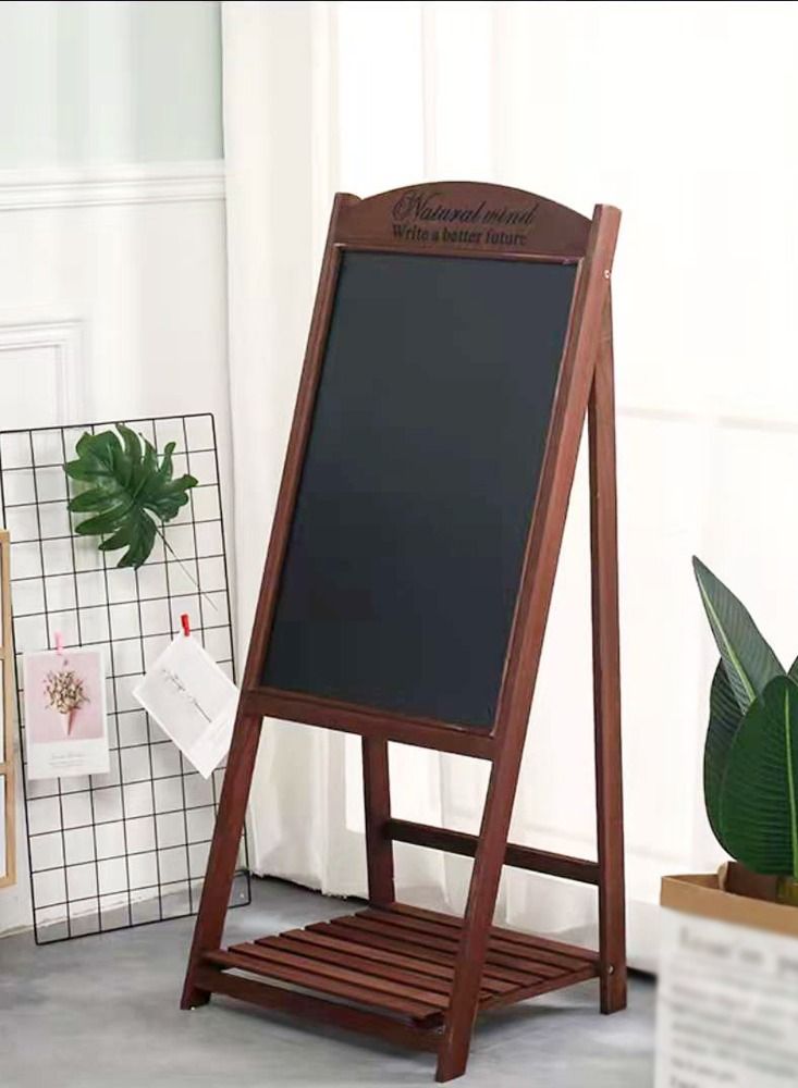 FFD Blackboard Hand Writing Drawing board with Flower Stand Chalk Board For Restaurant Menu Wedding Party Arts & Crafts Drawing Greetings  - Image 2