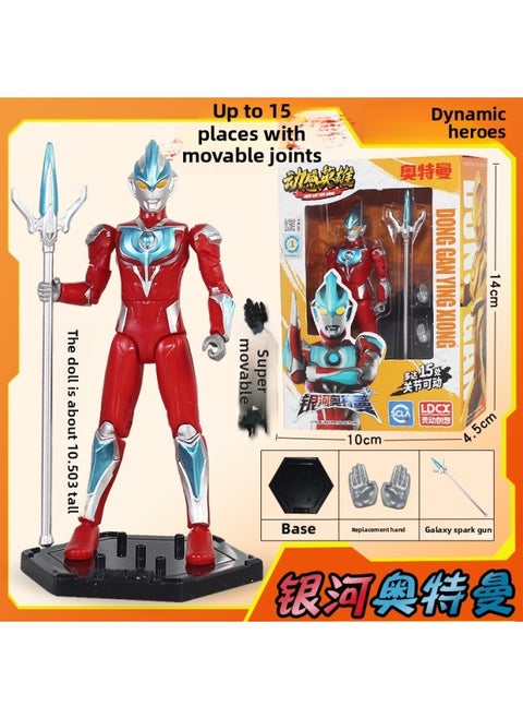 Smart Ultraman Hero Nib Gyro Pen Blind Box Children Toy Boy Fighting Spin Magic Birthday Gift-Color:[galaxy] + Spark Gun + Replacement Hand + Base