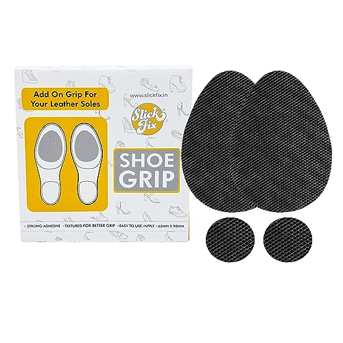 SlickFix Non-Slip Shoes Grips Adhesive slip resistant for shoes (Pack of 4 Pieces with heel grip) Anti slip shoe grips Suitable for Insole, Heels, Sneakers, Shoe Accessories for Men & Women. - Image 1