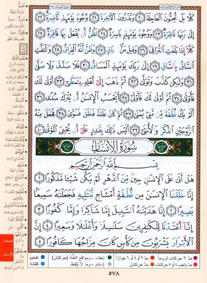 جزء تبارك من مصحف التجويد مع معاني الكلمات مقاس كبير  25×35سم(علبة تحتوي على15حبات) - Image 2