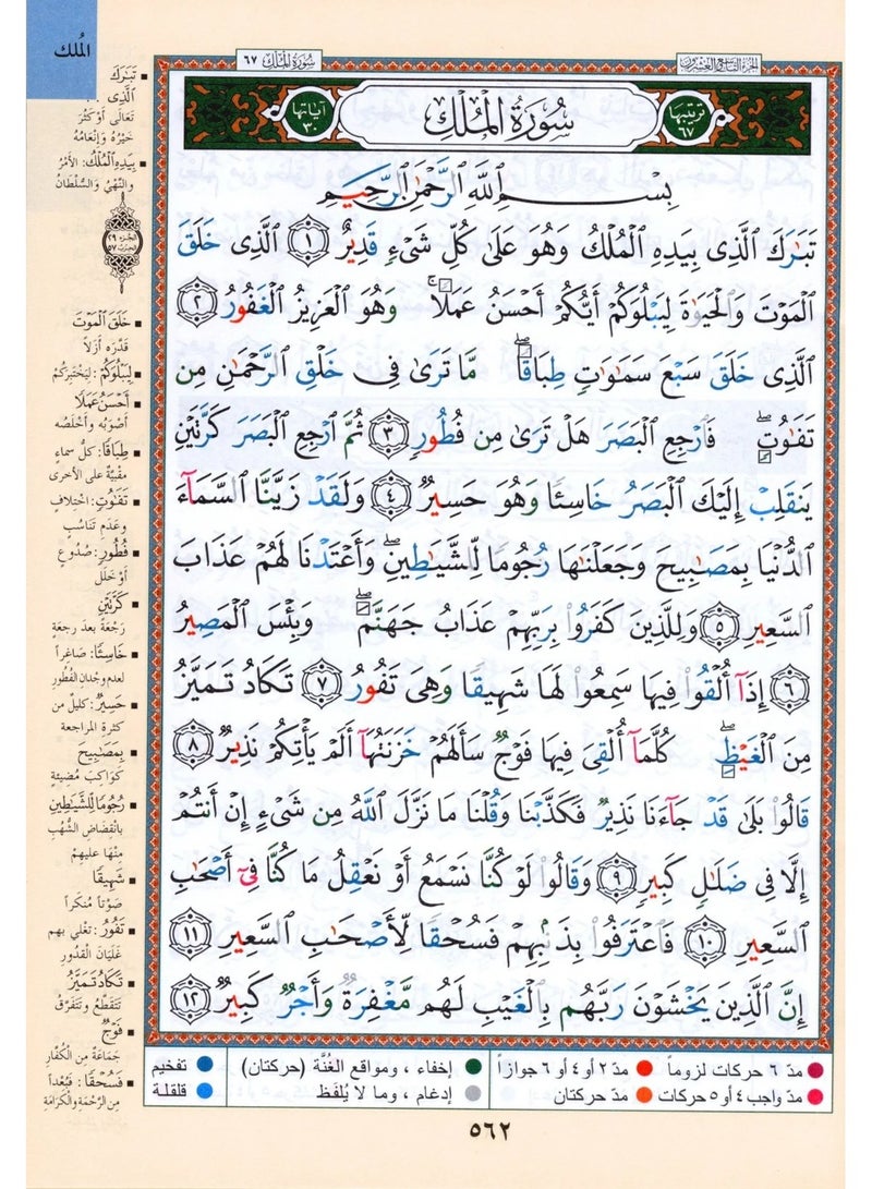 جزء تبارك من مصحف التجويد مع معاني الكلمات مقاس كبير  25×35سم(علبة تحتوي على15حبات) - Image 5