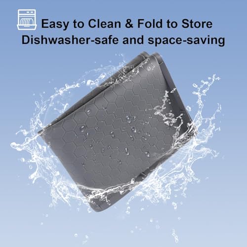 REDMART Under Sink Mat for Kitchen Waterproof (34x22 Inch) - Flexible Silicone Cabinet Liner Tray - Holds 2 Gallons Liquid, Leak Proof Protection for Bathroom Vanity & Drips (Grey) - Image 4