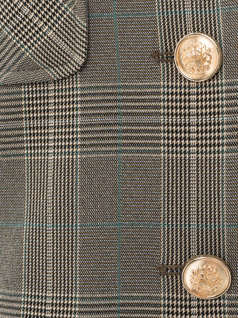 Lichi Single-breasted checked jacket with large buttons