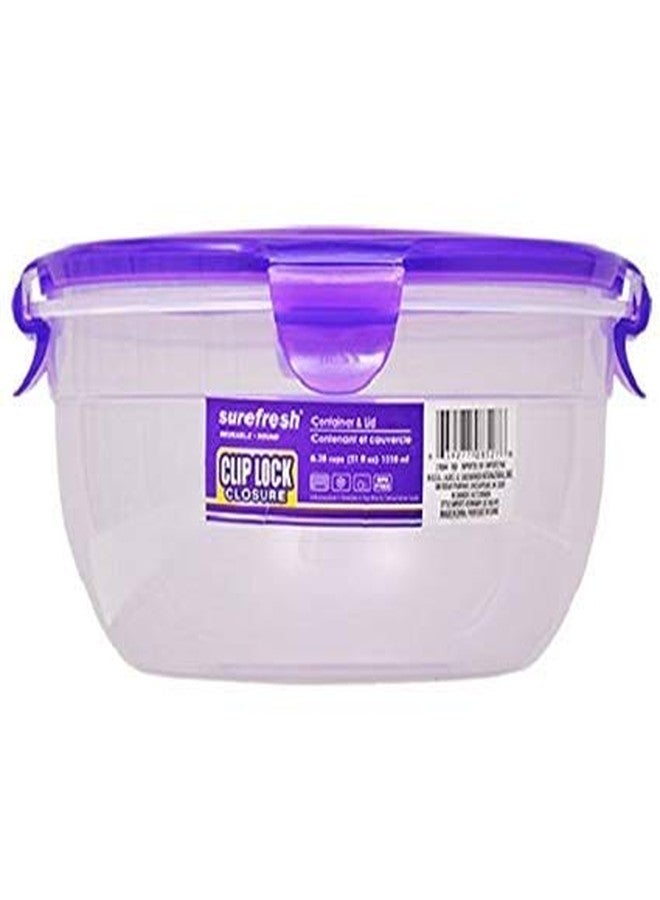 SureFresh Sure Fresh Round Plastic Storage Bowls with Clip-Lock Lids, 51 oz. - Image 2