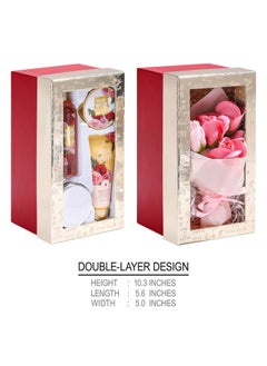 BODY & EARTH Mothers Day Gifts for Mom, Spa Birthday Gift Baskets for Women Her Wife Girlfriend, with Rose Scented Shower Gel, Body Scrub, Body Lotion, Hand Soap  - Image 3