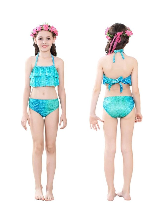 Loquat 3-Piece Mermaid Swimming Costume Set 140cm - Image 4