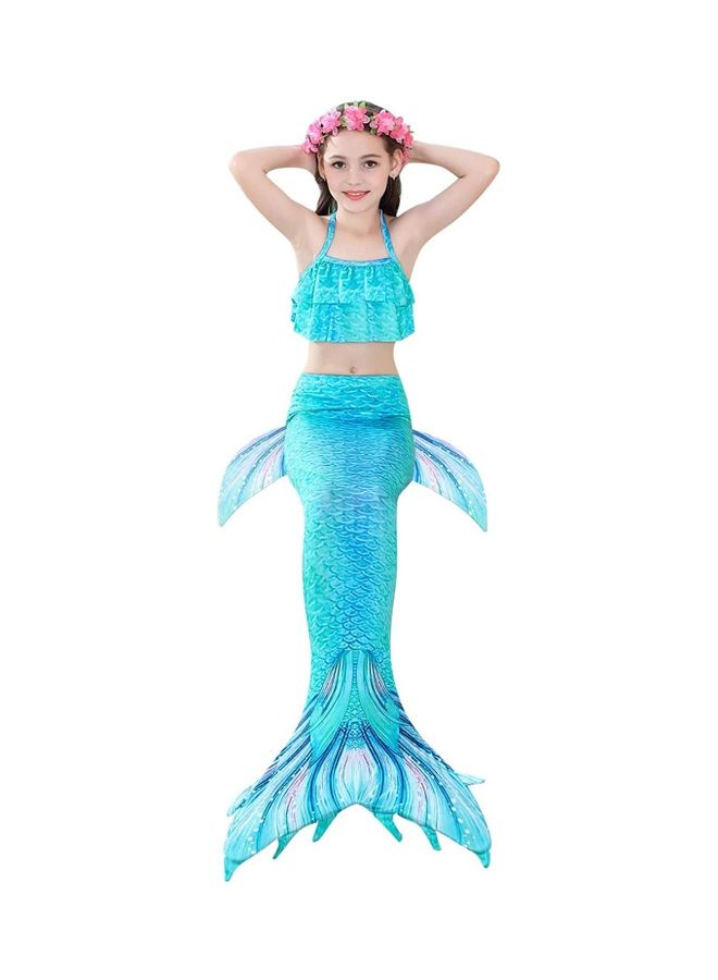 Loquat 3-Piece Mermaid Swimming Costume Set 140cm - Image 5