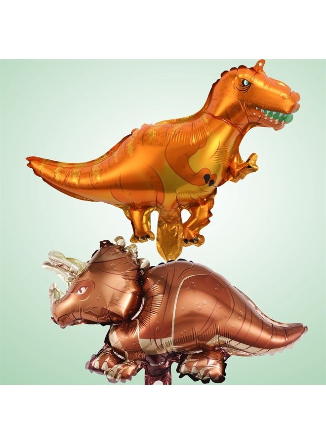 SAVITA 40 Inch Number 0 Balloon Dinosaur Balloon, Large Number Balloon Green Aluminum Foil Balloon Cute Dinosaur Balloon for Boys Girls Birthday Party Anniversary Celebration Decoration - Image 2