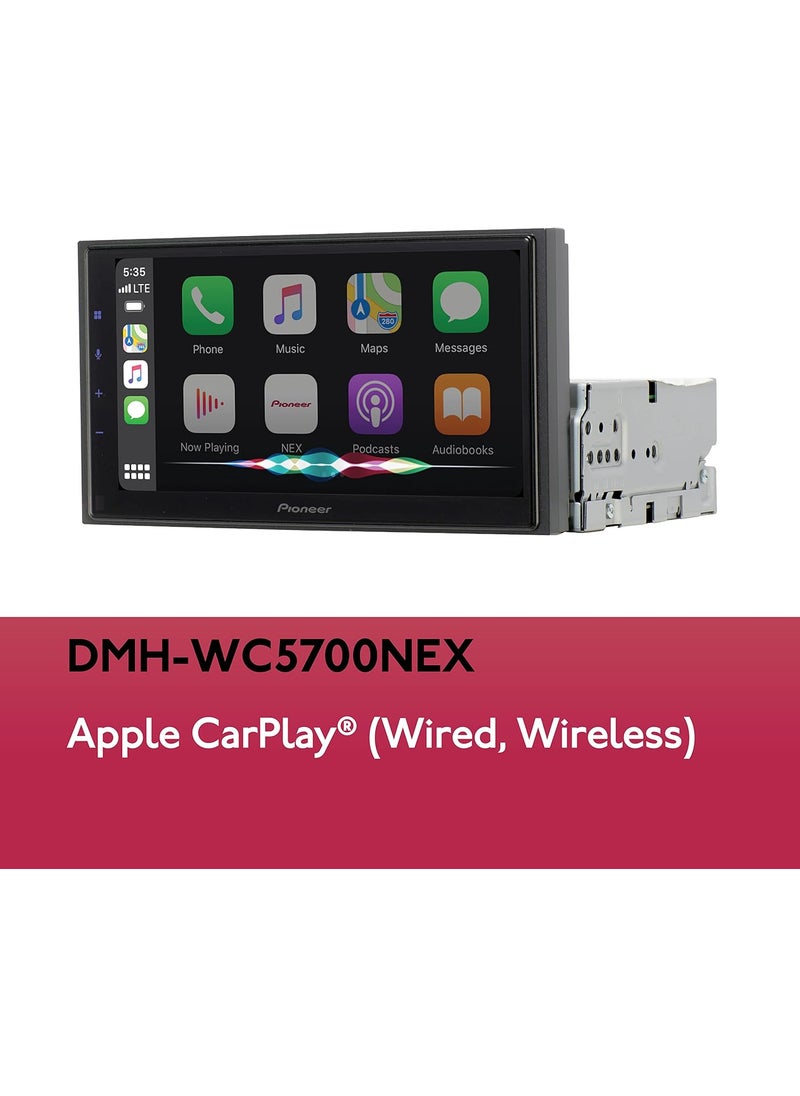 Pioneer Pioneer DMHWC5700NEX 68 Car Stereo Multimedia Receiver with Wireless or Wired Apple CarPlay Android Auto HandsFree Bluetooth SiriusXM ReadyNo CD Renewed Black  - Image 5