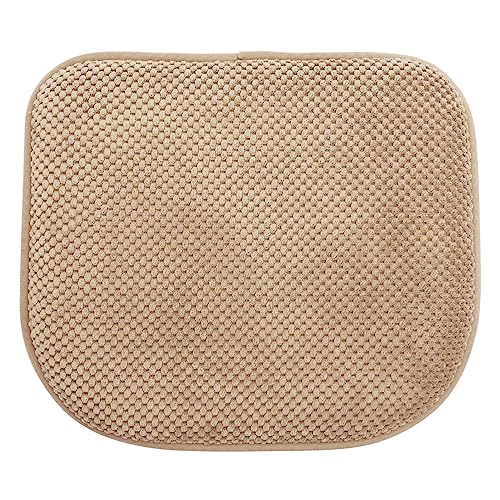 PAGGED Khaki Foam Seat Cushions Kitchen Chairs Pads for Dining Chairs Non Slip Office Seat Cushions Washable U Shaped Soft Thick Large Metal Wooden Chair Cushions,17" x 15" - Image 1
