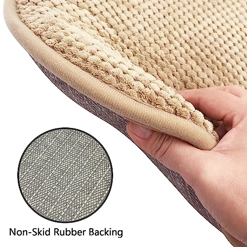 PAGGED Khaki Foam Seat Cushions Kitchen Chairs Pads for Dining Chairs Non Slip Office Seat Cushions Washable U Shaped Soft Thick Large Metal Wooden Chair Cushions,17" x 15" - Image 4
