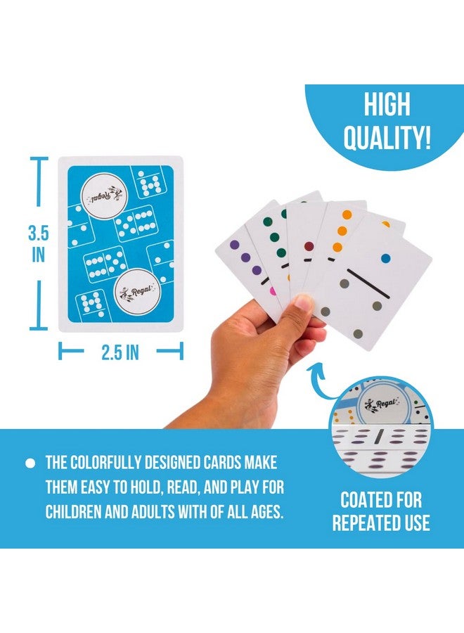 Regal Games Regal Games - Double 9 Domino Playing Cards - Colored Dots Deck - Family-Friendly Domino Card Game - 2-8 Players - Ages 8+ - 55 Card Deck - 3.5” x 2.5” - Image 2