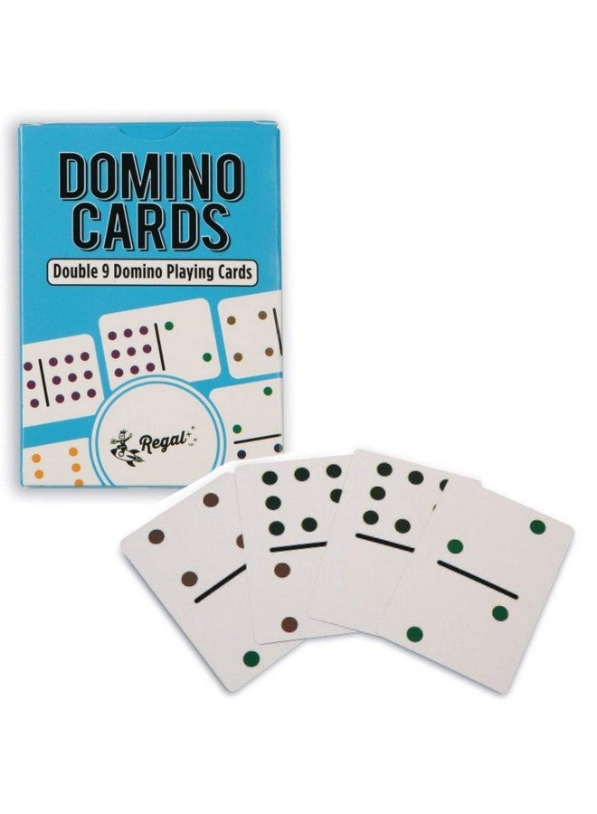 Regal Games Regal Games - Double 9 Domino Playing Cards - Colored Dots Deck - Family-Friendly Domino Card Game - 2-8 Players - Ages 8+ - 55 Card Deck - 3.5” x 2.5” - Image 1