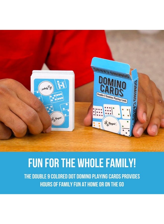 Regal Games Regal Games - Double 9 Domino Playing Cards - Colored Dots Deck - Family-Friendly Domino Card Game - 2-8 Players - Ages 8+ - 55 Card Deck - 3.5” x 2.5” - Image 4