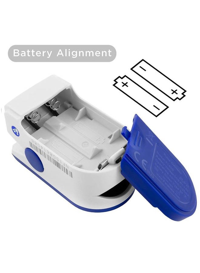 FaceLake ® FL400 Pulse Oximeter Fingertip with Carrying Case, Batteries, Lanyard, and Warranty (Blue) - Image 3