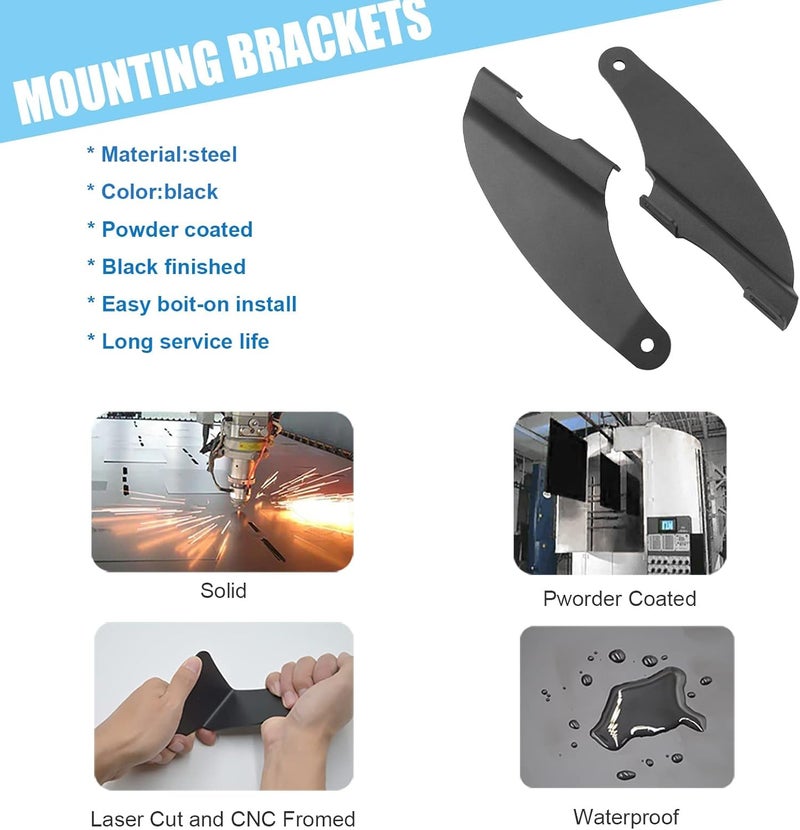 Dasen Upper Roof Mounting Brackets Kit for 52 Inch Curved Light Bar - Compatible with Dodge Ram 1500 2500 3500 - Image 2