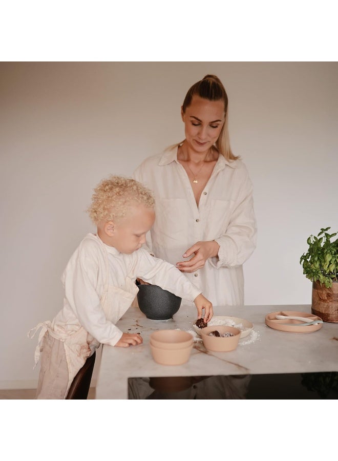 mushie Silicone Suction Bowl | BPA-Free Non-Slip Design (Natural) - Image 4