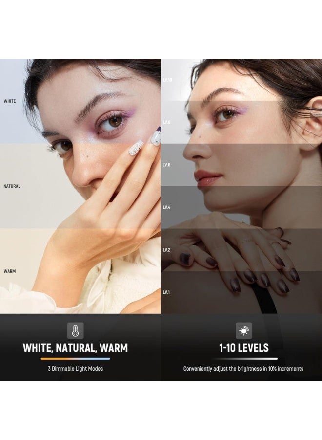 NEEWER NL-60AI Selfie Light with Front and Back Clip, 60 LED 2000mAh Rechargeable Portable Phone Light for Video Calls, TikTok, Live Streaming, Laptop, and Makeup with 3 Light Modes and CRI 95+ - Image 3