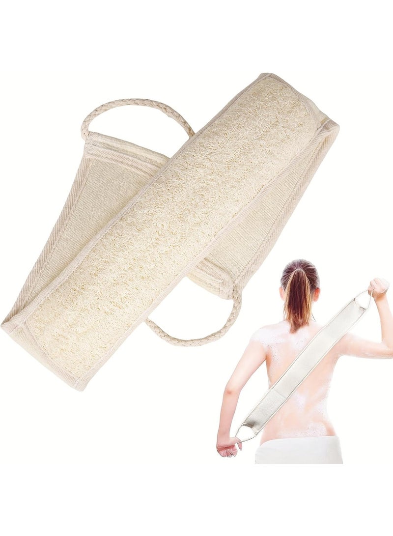 MOMENT Natural Loofah Sponge Back Scrubber for Bath Shower, Exfoliating Body Scrubber, Shower Loofah Scrubber for Men and Women, Bath Sponge, Body Scrub, to Clean Your Body Deeply - Image 1