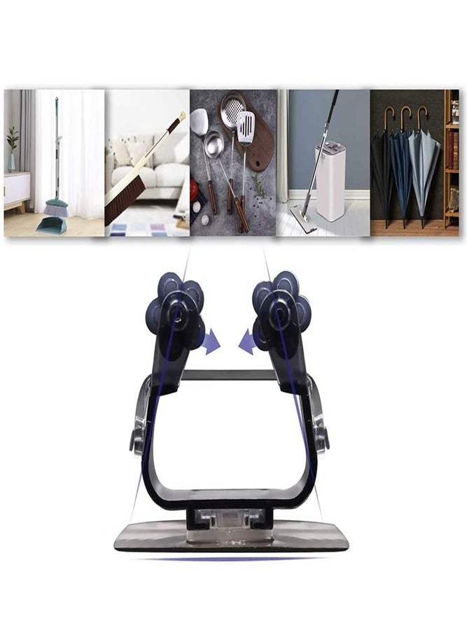 AMERTEER 4-Piece Broom Gripper Mop Holder Self Adhesive Reusable No Drilling Super Anti-Slip - Image 3