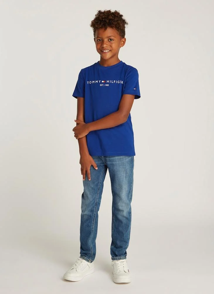 TOMMY HILFIGER Kids Logo Crew Neck T-Shirt