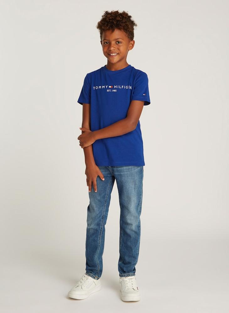 TOMMY HILFIGER - Kids Logo Crew Neck T-Shirt - Image 1