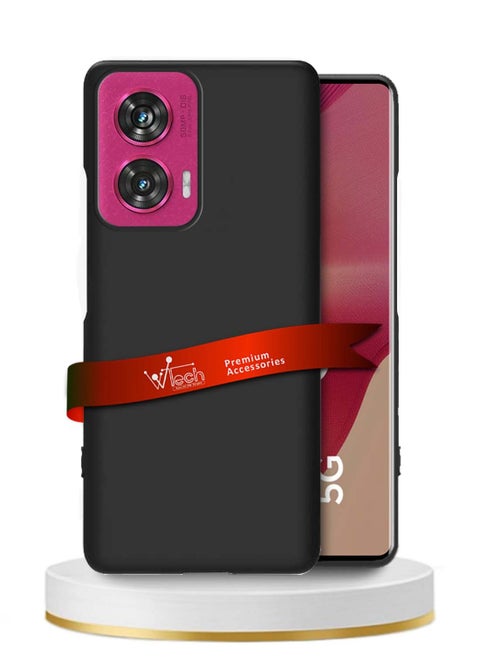 Motorola Edge 50 Fusion / Motorola S50 Neo / Motorola Moto G85 5G 2024 Premium Liquid Silicone with Camera Hole Case Cover - Black