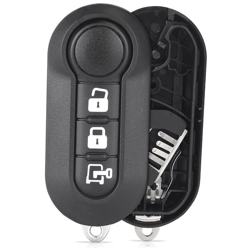 Keyecu Replacement Remote Car Key case Shell for Fiat 500 RAM Promaster Rapid 1500 2500 3500 City 20122021 LTQF12AM433TX 2ADFTTRF198 RX2TRF198 3 Buttons - Image 3