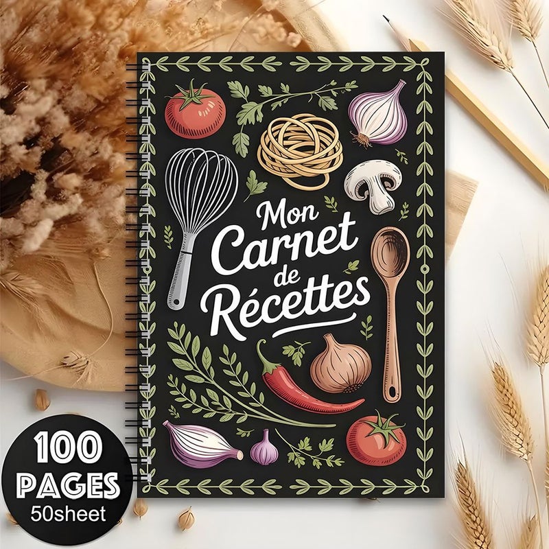 A5 French Cookbook And Diary Spiral Bound Recipe Planner Notebook For Healthy Meal Planning And Journaling Gift - Image 5
