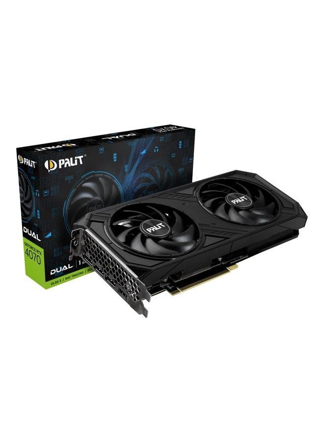 Palit - NVIDIA GeForce RTX™ 4070 Dual 12GB GDDR6X Graphics Card 5888 CUDA Cores 2475 MHz Boost Clock 21Gbps 192bits Interface PCI Gen 4 DP 1.4ax3 HDMI 2.1a x1 - Image 1