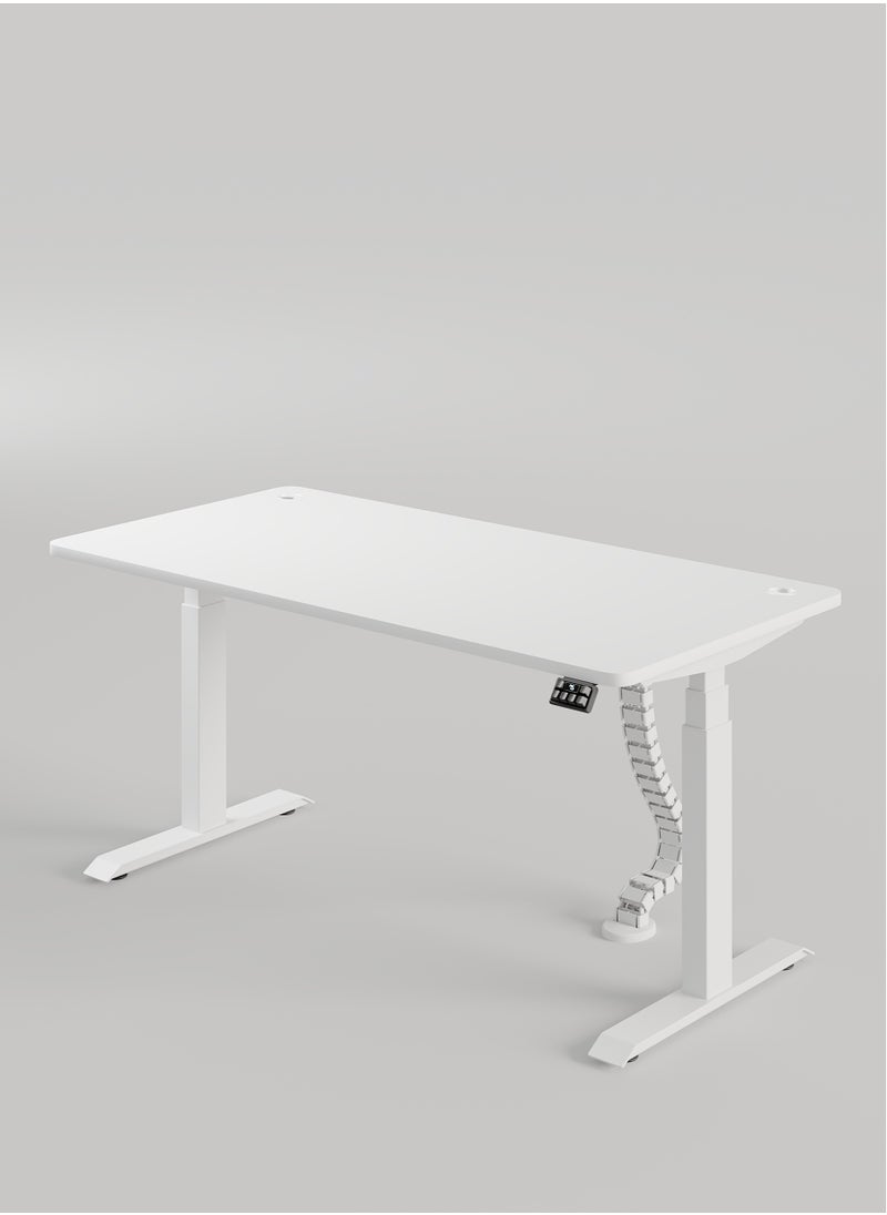 AFTERWORK - Neo Max Series Electric Height Adjustable Standing Desk Gaming Table | 120x70 cm | White Frame & Table Top | Advanced Control | Dual Motor | Ergonomic Design - Image 1