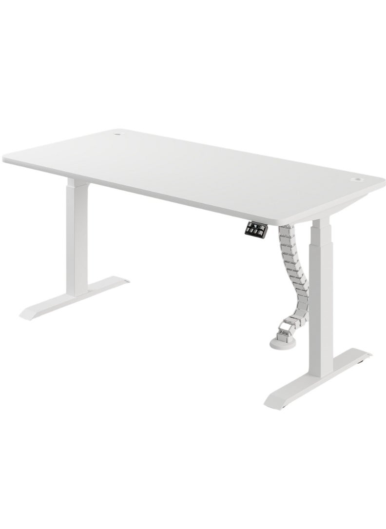 AFTERWORK - Neo Max Series Electric Height Adjustable Standing Desk Gaming Table | 120x70 cm | White Frame & Table Top | Advanced Control | Dual Motor | Ergonomic Design - Image 1