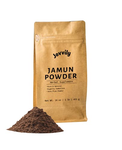 Jovvily Jamun Powder - 1lb - Eugenia Jambolana Seed - Java Plum - Pure & Natural - Image 1