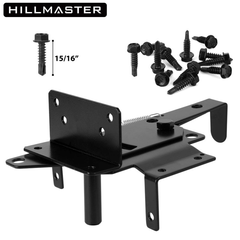 HILLMASTER Heavy Duty Self-Locking Gate Latch for Wooden Fence, Post Mount Automatic Gate Lock Gravity Door Latch Hardware for Secure Pool, Outdoor Garden, Metal Gates Vinyl Fence, Black Finish - Image 2