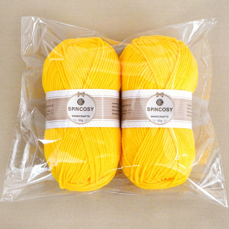 N.C 2 Pcs Crochet Yarn, Feels Soft 280 Yards Assorted Colors 4ply Acrylic Yarn for Crochet & Hand Knitting - Bright Red - Image 3