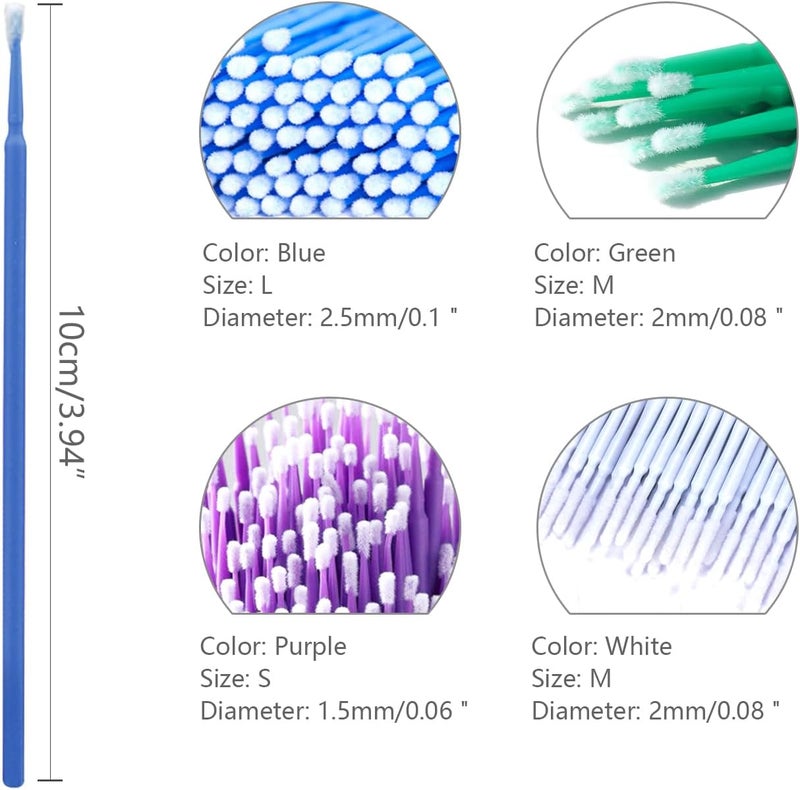 ICSTM Touch Up Paint Brushes for Automotive Paint Chip Repair,400 Pcs Repair Paint Brushes for Car Paint Repair,Clearance Cleaning, Available in 2.5mm,2.0mm and 1.5mm (400, Multiple Colors) - Image 2