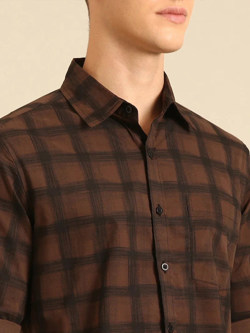 Joven  Brown Casual Shirt for Men for Men | Best Price UAE